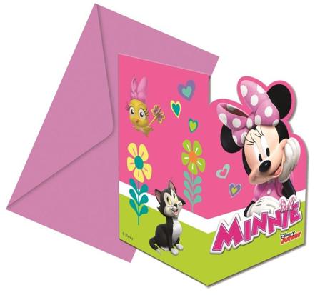 Minnie Mus Invitasjoner - 6 stk