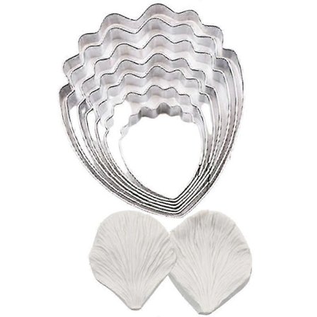 9 stk./sett kakeutstikkere kronbladform bakeform