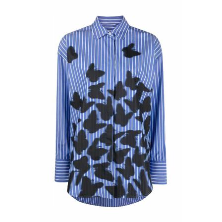 Msgm Casual Shirts , Blauw , Dames , Maat: L