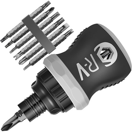 13-i-1 multi-bit skruetrækker sæt, speciel klik-skruetrækker, højstyrke magnetiske bits (Phillips, flad, Torx, firkant, stikkontakt)