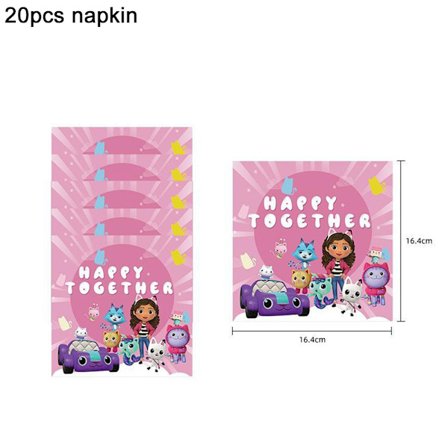 Nytt Rosa Dukkehus Bursdagsfest Dekorasjoner Ballonger Kopper Tallerkener Servietter Bakgrunn Servise Jenter Baby Shower Tilbehør