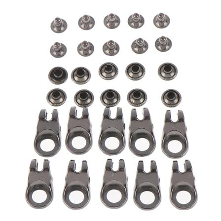 10 set Alloy Boot Spetskrokar Spetsbeslag med nitar Camp Hi Black