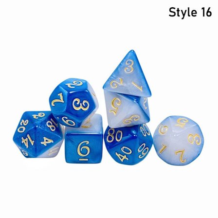 7 st/ set DND-tärningar polyedriska tärningar STYLE 16 STYLE 16