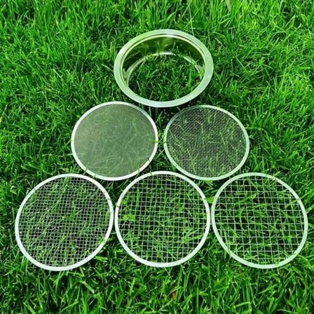 Jordsigte i rustfrit stål – Sigtesæt med 5 udskiftelige sigter (1 mm, 3 mm, 6 mm, 9 mm, 12 mm) – Havesigte til jord, sand, sten, filtrering...