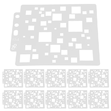 10 stk. Mandala Mal Skabelon Tegning Kutting Stensiler Gjenbrukbar DIY Lagingsform Kunstutstyr