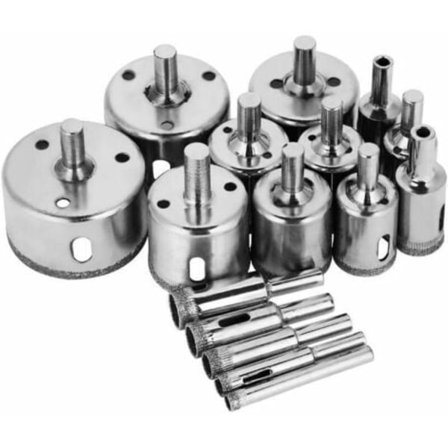 Sæt med 16 Diamant Hulsave til Fliser (Ny Udgave)