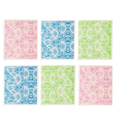 6st Disktrasor Icke Fet Nedbrytbar Dish Mat Liner Wash Rag