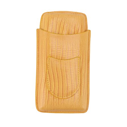 Bærbar vandtæt cigarholder etui lavet af kunstlæder til 3-finger cigaropbevaring