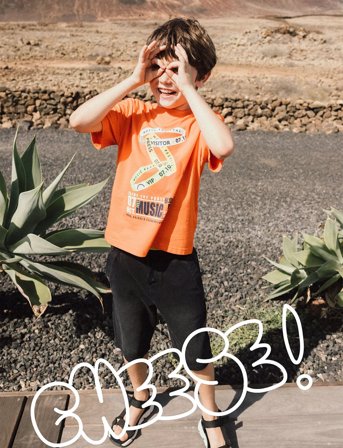 Boboli Knit Denim Bermuda Shorts - Black - 152