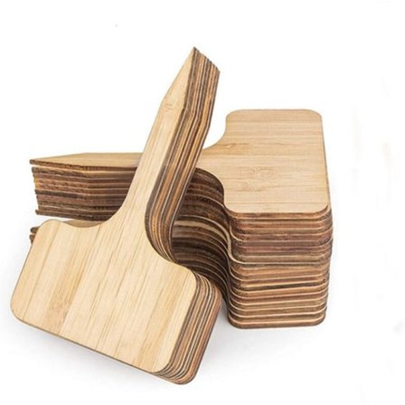 50 stk bambusplantetiketter for hageplanter, 10 x 6 cm,
