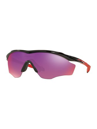 Oakley Men's Sunglasses with a frame made of plastic in black and plastic lenses in violett