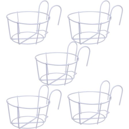 Ripustettava kukkaruukun pidike, 5 kappaletta metallista ripustettavaa kukkaruukkua, parvekkeen kasvi