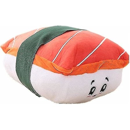 Sushi-lohipatja, pehmoinen tyyny, pehmoinen lelu, söpö syntymäpäivälahja nopea (FMY)