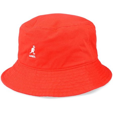 Kangol - Röd bucket Hatt - Washed Cherry Glow Bucket @ Hatstore