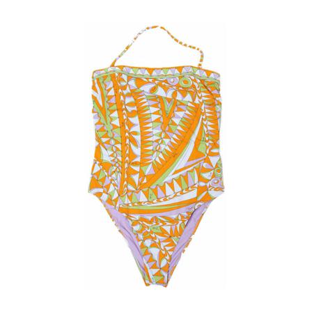 Emilio Pucci, Costume with flag printing Pomarańczowy, Kobieta, Rozmiar: M