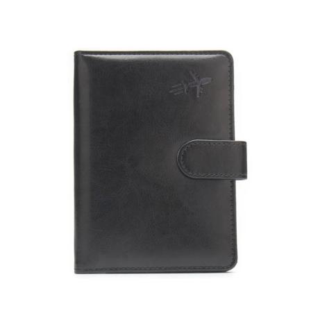 Mote reisepassdekselholder RFID-blokkeringskortholder for kvinner menn Black