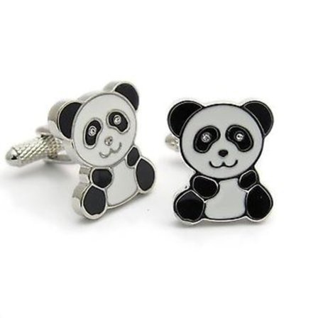 Panda Manschettknappar från Onyx Art - Presentförpackning - Björn Dam Kristallögon Manschettknappar
