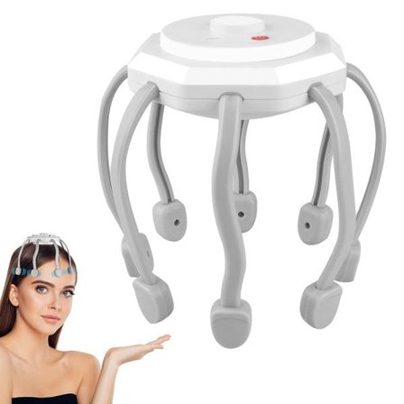 1 hiusten ja päänahan hierontalaite, jossa on 8 värisevää kosketuspistettä