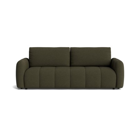 Toscana 3-Sitzer-Schlafsofa, Stauraum, Loop Grün, modernes Design, Bettfunktion, hochwertige Nozag-Federung, komfortable Polsterung, 90cm