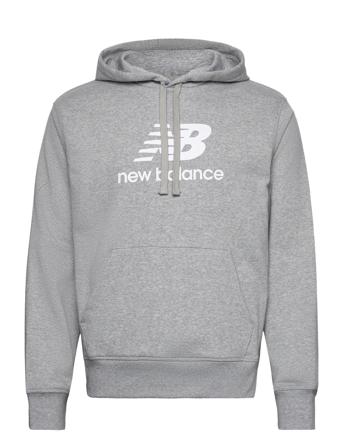 Essentials Stacked Logo French Terry Hoodie Hettegenser Genser Grå New Balance*Betinget Tilbud