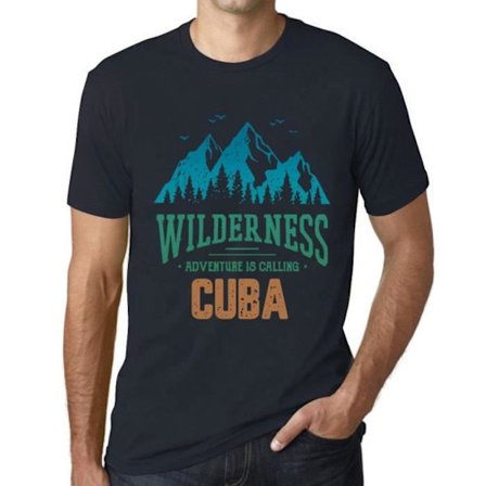 T-shirt herr La Nature Sauvage L'Aventure Calles Cuba – Vildmarken, äventyret kallar Kuba – Vintage T-shirt