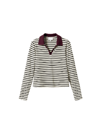 Noella Luane Top - Caryll Black Stripe Blusar Dam Vit L