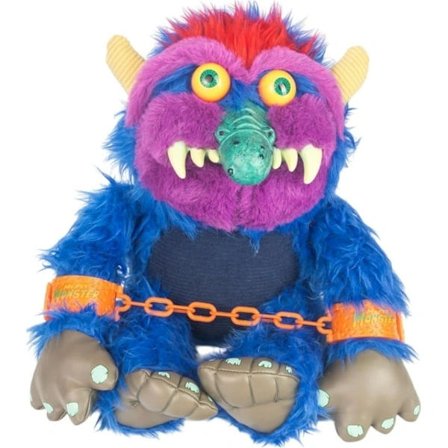 My Pet Monster 24,9 cm Plysjleker med Brytbare Kjettinger & Håndjern, Kosedyrdukke, Halloween Skrekkplysj, Julegave Bursdagsgave til Bar...