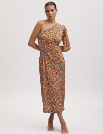 Gestuz Odagz P One Shoulder Dress - Khaki green - S