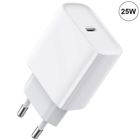 BOOLING 25W hurtig USB-C oplader - hvid til Samsung Galaxy S21 FE 5G S21 Ultra S21+ S20 S20 Ultra S20 FE