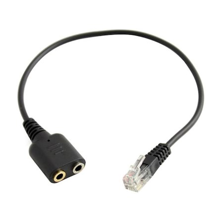 Huvudtelefonadapter Headsetkonverter 3.5 RJ9 Headset Adapter 3.5 PC Headset 3.5 mm Jack Headphone Converter 3.5 (FMY)