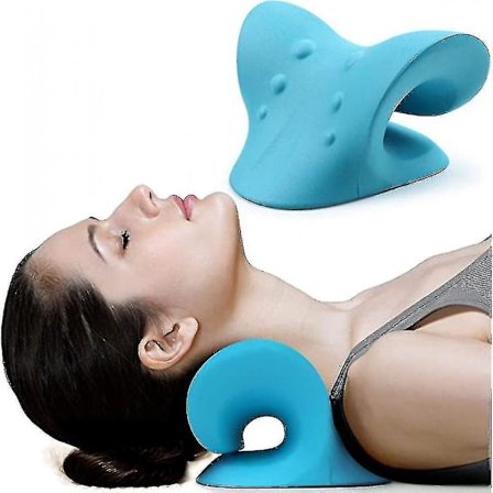 Neck And Shoulder Relaxer, Chiropractic Pillow Neck Stretcher