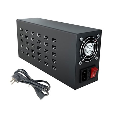 USB-ladestation med 40/30/20/10 porte 300W stationær opladning til flere enheder til smartphones, tablets