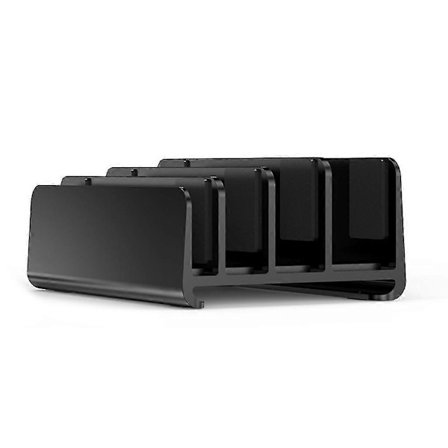 Aluminium 4 spor vertikalt laptopstativ justerbar 4-spor skrivebordsholder dokkingstasjon