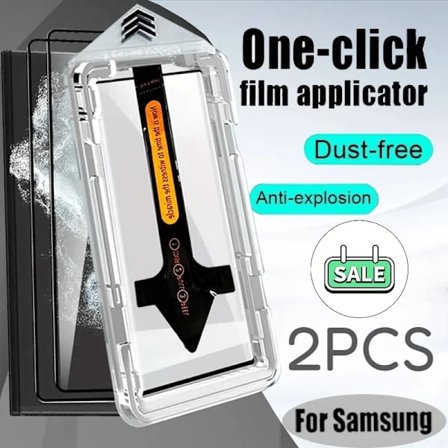 Nytt 2-pack Fulltäckande Härdat Glas Skärmskydd Kompatibelt med Samsung S25 S24 Ultra S23 S22 S21 Repskyddsfilm Set Samsung S22