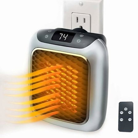 800W Smart Keramisk Varmeblæser, Elektrisk Varmelegeme med Vægmontering, Mini Elektrisk Varmeblæser