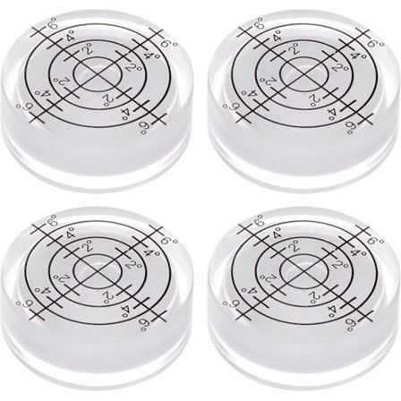 Køb 4-pak 32x7mm runde vaterpas, mini runde bullseye-niveau markører til nivellering af kamera, stativ, teleskop, værksted, pladespiller, hvid