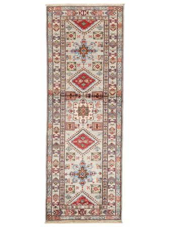 Annodato A Mano Kazak Ariana Tappeto 74X211 Di Lana Marrone/Beige Piccolo