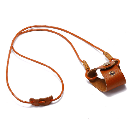 Brun blød læderbrilleglaspose, læsebrilleglasetui til kvinder mænd børn med lukning, læderledning til briller Ledning til solbriller Ledning til 