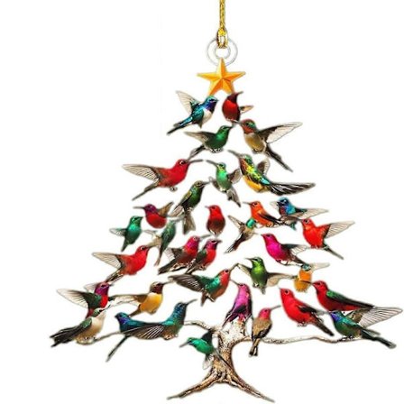 Värikkäät Kolibri Koristeet Kaksipuoliset Akryyli 4-Pakkaus