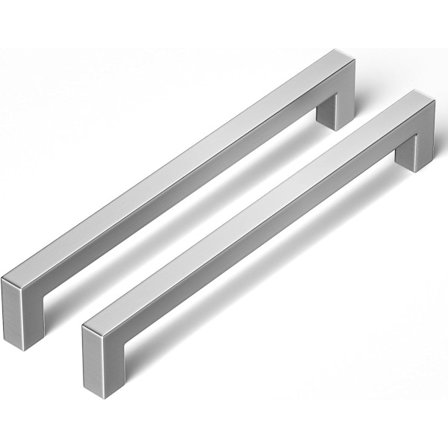 10 stk. 160 mm børstet nikkel kjøkkenskap håndtak, skuffefronter i rustfritt stål for garderober