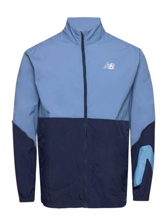 Graphic Impact Run Packable Jacket Outerwear Sport Jackets Blå New Balance*Betinget Tilbud