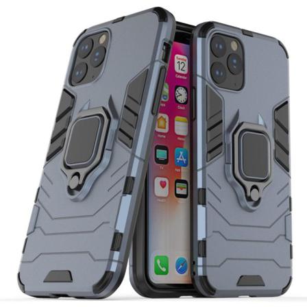Iphone 11 Pro - Armour Ring Skal - Funkar Med Magnethållare - Mö Darkblue Mörk Blå