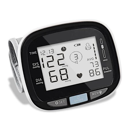 Blood Pressure Monitor - Wrist Accurate Automatic High Blood Pressure Monitors Portable Lcd Screen