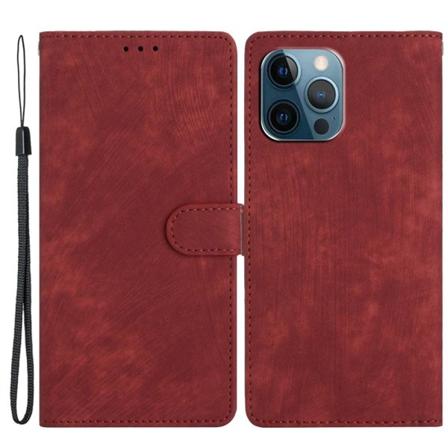 SKALO iPhone 15 Pro Max Flip Cover m. pung i PU-læder - Rød Red