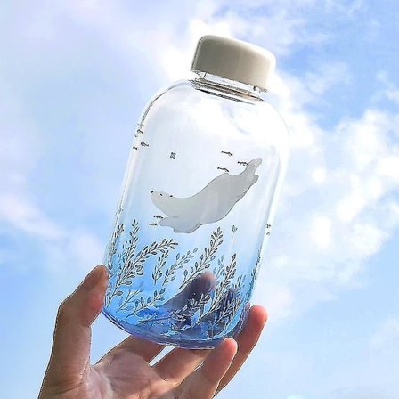 Flaska Vatten Söta Camping Tur Isbjörn Säl Flaskor