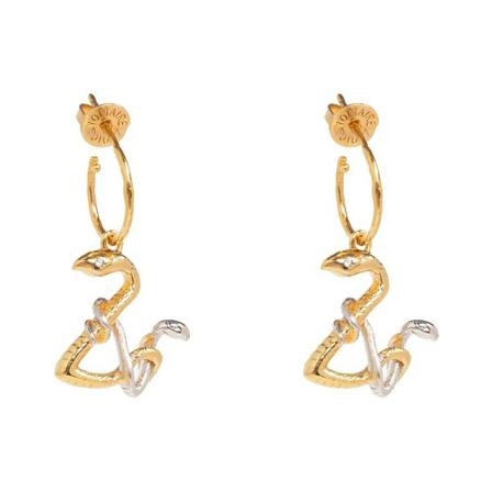 Zadig & Voltaire, Earrings with animal motif Geel, Dames, Maat:ONE Size