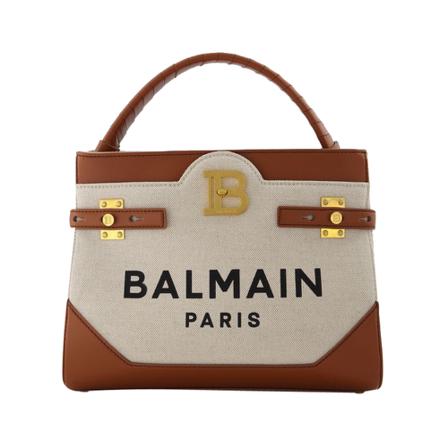 Balmain, Bbuzz 31 Bag Beige, Dames, Maat:ONE Size,Canvas