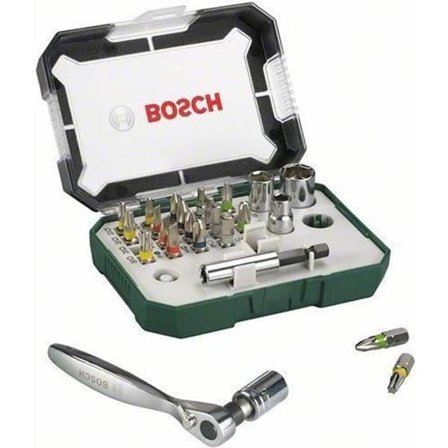 BOSCH Tillbehör - färgskruvsats 26 st + spärr