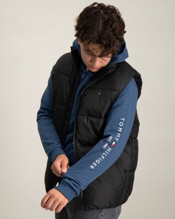 Tommy Hilfiger ESSENTIAL PADDED VEST Sort Veste Dreng - Kids Brand Store