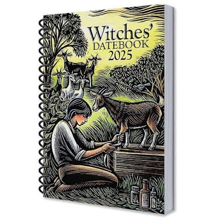 Häxans Dagbok 2025 med Kalenderuppslag Spiralbunden Effektiv Livsplanerare för Män Kvinnor